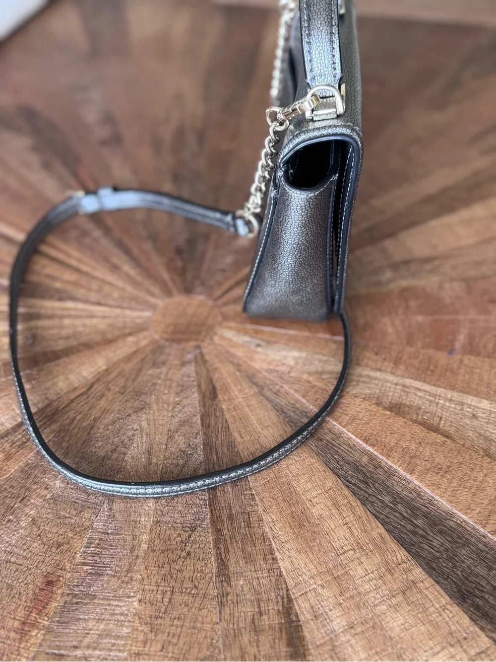 Kate Spade Patterson Drive Maisie Mini in Metallic Pebble Leather